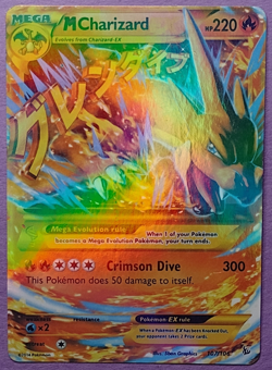 M Charizard EX Mega Pokemon 2014 Full Art Secret Rare Flashfire #107/106 HP220 - Image 1