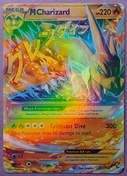 M Charizard EX Mega Pokemon 2014 Full Art Secret Rare Flashfire #107/106 HP220 - Image 2