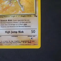 Pokemon TCG Hitmonlee Fossil 7/62 Unlimited Holo Rare NM 💎 - Image 4