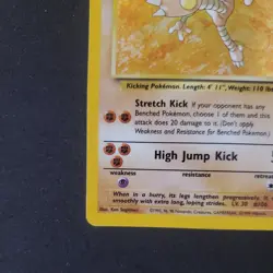 Pokemon TCG Hitmonlee Fossil 7/62 Unlimited Holo Rare NM 💎 - Image 5