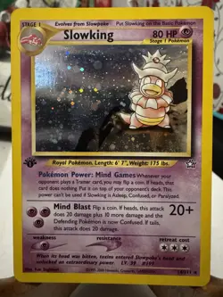 Pokemon TCG Slowking Neo Genesis 14/111 Unlimited Holo Rare 1st Edition - Image 1