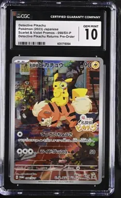 Pokemon Detective Pikachu Returns 098/SV-P CGC 10 Gem Mint Japanese Promo SV2023 - Image 3