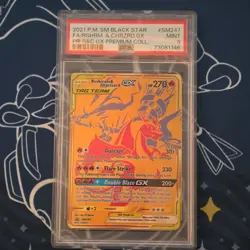 Pokemon Reshiram & Charizard GX SM247 Full Art TAG TEAM Promo Foil PSA 9 - Image 2