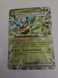 TEAL MASK OGERPON EX 025/167 Twilight Masquerade Double Rare Ultra Rare Pokemon - Image 1