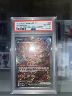 ORICORIO EX 024 PSA 10 GEM MINT 2025 POKEMON MEGA BLACK STAR PROMO ULTRA PREMIUM - Image 2