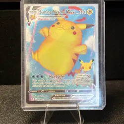 Pokemon- Surfing Pikachu VMAX 009/025 NM Celebrations - Image 1