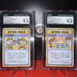 1998 Pokemon Japanese Vending Series 3 Extra Rule Pair CGC 9.5 Mint+ No 03 & 05 - Image 1