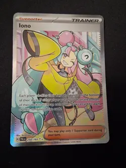 Iono Pokemon TCG Paldea Evolved Holo Ultra Rare Full Art 254/193 - Image 1