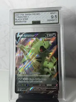 Tyranitar V SWSH109 Ultra Rare Pokemon Black Star Promo AGS 9.5 Mint - Image 1