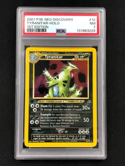 Pokemon 2001 Dark Trantiar 1st Holo + Swirl! 12/75 Neo PSA 7 - Image 2