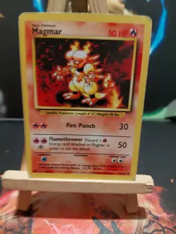 Pokemon TCG Magmar Unlimited Uncommon Card Base Set 36/102 - Image 1