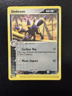 Umbreon 24/100 EX Sandstorm Non-Holo Rare Pokemon Card Vintage LP - Image 1
