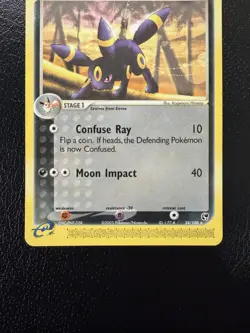 Umbreon 24/100 EX Sandstorm Non-Holo Rare Pokemon Card Vintage LP - Image 3