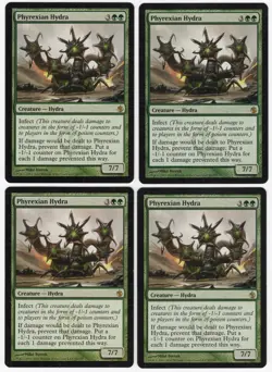 Phyrexian Hydra x4 4x 2011 Mirrodin Besieged PLAYSET Green Creature MTG NM AZ4 - Image 1