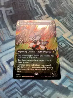 MTG Borderless Raised Foil Baylen, the Haymaker NM Unplayed Bloomburrow - Image 2