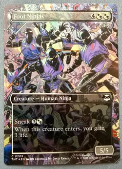 Foot Ninjas #209 (Borderless) FOIL - MTG Teenage Mutant Ninja Turtles NM - Image 1