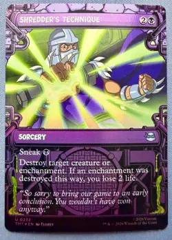 Shredder's Technique #232 (Showcase) FOIL - MTG TMT - NEAR MINT NM - Image 1