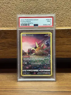 2023 POKEMON SWORD & SHIELD CROWN ZENITH #GG15 FULL ART/SOLROCK PSA 9 - Image 1