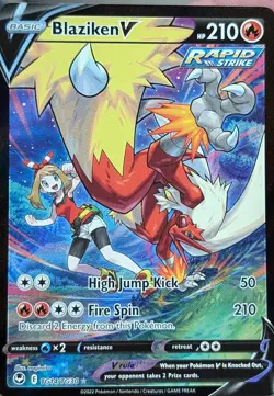 Pokemon Blaziken V Ultra Rare Full Art Rapid Strike TG14/TG3 - Image 1