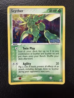 Pokemon TCG Scyther, EX Unseen Forces 46/115 Holo Foil Stamped HP/DMG - Image 1