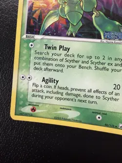 Pokemon TCG Scyther, EX Unseen Forces 46/115 Holo Foil Stamped HP/DMG - Image 4