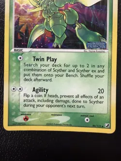Pokemon TCG Scyther, EX Unseen Forces 46/115 Holo Foil Stamped HP/DMG - Image 5