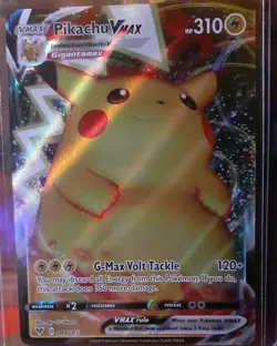 Pokemon TCG Pikachu VMAX – SWSH: Vivid Voltage 044/185 + BONUS CARD - Image 1