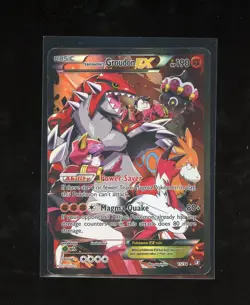 2015 Pokemon XY Double Crisis Full Art Team Magma's Groudon EX 15/34 Holo Foil - Image 1