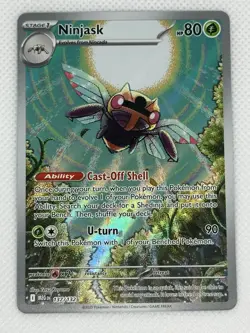 Pokemon TCG Ninjask 137/132 ME01: Mega Evolution Illustration Rare Holo MINT ENG - Image 1