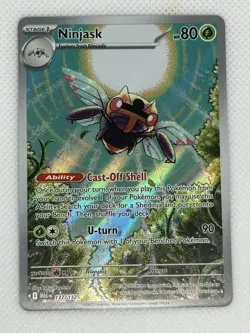 Pokemon TCG Ninjask 137/132 ME01: Mega Evolution Illustration Rare Holo MINT ENG - Image 3