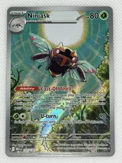 Pokemon TCG Ninjask 137/132 ME01: Mega Evolution Illustration Rare Holo MINT ENG - Image 4