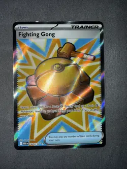 Pokemon Fighting Gong Ultra Rare Full Art Trainer Holo Me01 168/132 English - Image 1