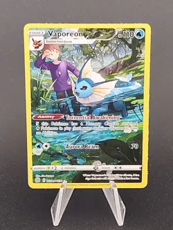Pokemon Vaporeon TG02/TG30 Sword & Shield Brilliant Stars Trainer Gallery G - Image 1