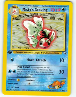 Misty's Seaking - 1st Edition - 55/132 Gym Heroes- WOTC - Pokemon TCG - 2000 - Image 1