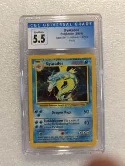 Gyarados 006/102 Base Set Holo Pokemon 1999 TCG CGC 5.5 - Image 1