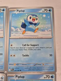 4x Piplup 027/094 ME02 Phantasmal Flames PFL Pokemon TCG English Deck Building - Image 2