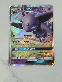 Pokemon Espeon GX SM Base Set 61/149 Ultra Rare Full Art Holo 200 HP English - Image 1