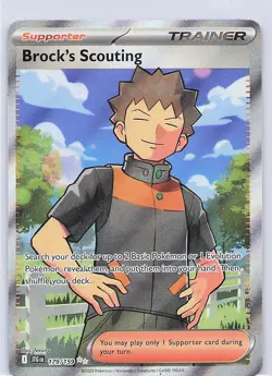Brock's Scouting 179/159 SV09: Journey Together Ultra Rare - Pokemon TCG - NM - Image 1