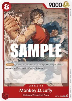 Monkey.D.Luffy - OP04-014 - One Piece Card Game - Kingdoms of Intrigue - Image 1
