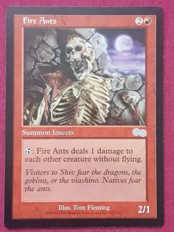 Magic The Gathering URZA'S SAGA FIRE ANTS red card MTG - Image 1