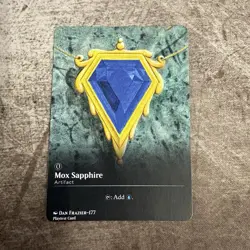 Mox Sapphire- Custom Art MTG Magic The Gathering Playtest Card - Image 1