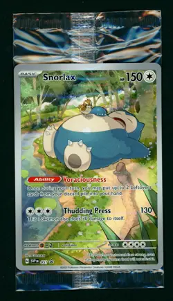 Pokemon TCG Snorlax SVP 051 Holo 151 ETB Promo Card Sealed - Image 1