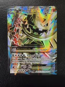M Steelix EX 109/114 XY Steam Siege Full Art Ultra Rare Holo Pokemon Card MP - Image 1