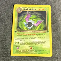 Dark Golbat 24/82 Team Rocket 1st Edition Rare Pokemon TCG Card English LP+ - Image 1