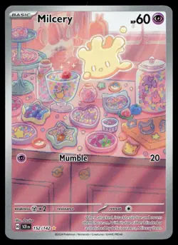 Milcery 152/142 Sv07: Stellar Crown Holo Pokemon Card - Image 1