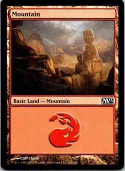 Mountain (242) Magic The Gathering 2013 Light Play - Image 1