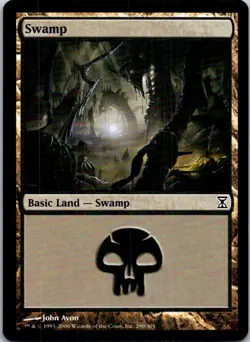 Swamp (290) Time Spiral Magic_the_gathering Lightly played - Image 1