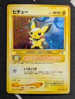 Pokemon Japanese Neo Genesis Pichu Holo Rare No. 172 NEAR MINT - Image 1