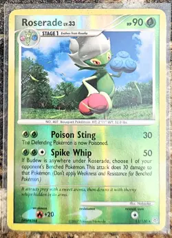 Pokemon 2007 Diamond & Pearl Roserade Rev Holo 13 MP - Image 1