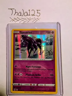 Pokemon Spectrier 081/196 Holo Rare Swsh11 Lost Origin TCG Card - Image 1